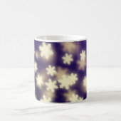 Dreamy Blue Snowflake Bokeh Lights Kaffeetasse (Mittel)