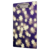 Dreamy Blue Snowflake Bokeh Lights Klemmbrett (Links)