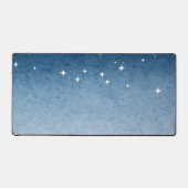 Dreamy Blue Starry Sky Desk Mat Schreibtischunterlage (Vorderseite)