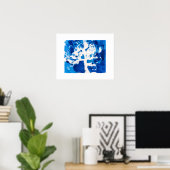 Dreamy Blue Tree Poster (Heimbüro)