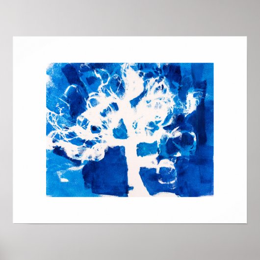 Dreamy Blue Tree Poster (Vorne)