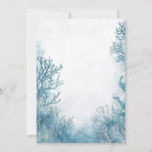 Dreamy Blue Under Sea Baby Shower Dankeskarte (Rückseite)