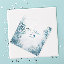 Dreamy Blue Under Sea Baby Shower Geschenkanhänger