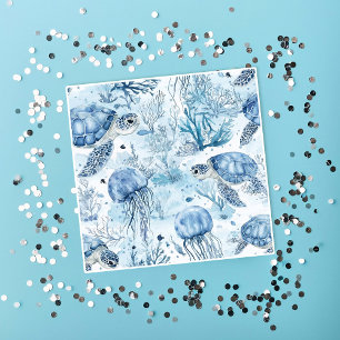 Dreamy Blue Under Sea Baby Shower Serviette
