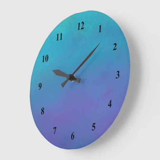 Dreamy Blues Abstract Design Große Wanduhr (Winkel)