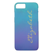 Dreamy Blues Abstract Design Personalisiert Case-Mate iPhone Hülle (Rückseite)