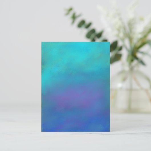 Dreamy Blues Abstract Design Postkarte (Stehend Vorderseite)