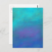 Dreamy Blues Abstract Design Postkarte (Vorne/Hinten)