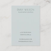 Dreamy Blush Aqua Butterfly Logo Orange Display Visitenkarte (Rückseite)