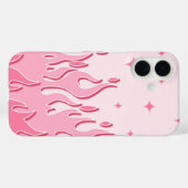 Dreamy Blush Flames - Pink Spark Fire Ästhetik Case-Mate iPhone Hülle (Rückseite (Horizontal))