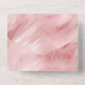 Dreamy Blush Pink Animal Fur Wedding All In One Einladung (Rückseite)