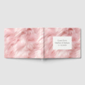 Dreamy Blush Pink Animal Fur Wedding Gästebuch (Voll)