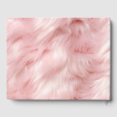 Dreamy Blush Pink Animal Fur Wedding Gästebuch (Rückseite)