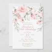 Dreamy Blush Pink Roses 16 . Geburtstag Geburtstag Einladung (Vorderseite)