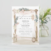 Dreamy Bohemisch Beach Probe Dinner Einladung (Stehend Vorderseite)