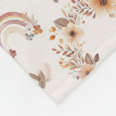 Dreamy Boho Highland Cow Kinderzimmer Fleecedecke (Ecke)