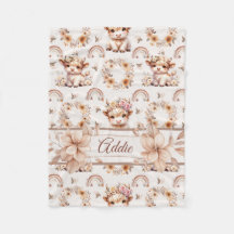 Dreamy Boho Highland Cow Kinderzimmer