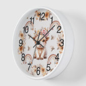 Dreamy Boho Highland Cow Kinderzimmer Uhr (Winkel)