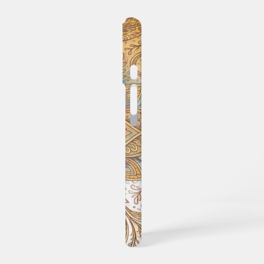 Dreamy Boho Mandala - Intricses Design iPhone 16 Hülle (Linke Seite)