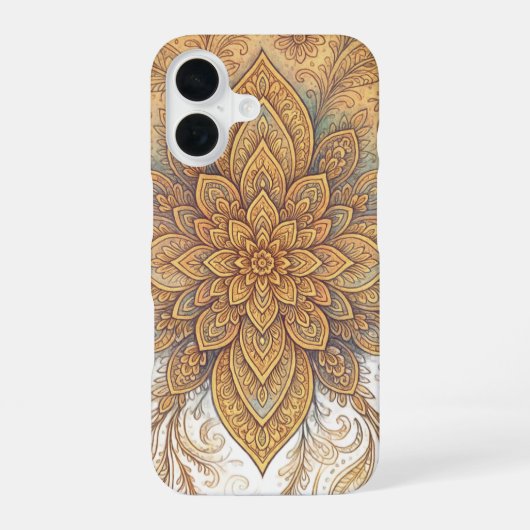 Dreamy Boho Mandala - Intricses Design iPhone 16 Hülle (Rückseite)