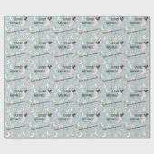 Dreamy Boho Night Sky Design mit Foto und Name Geschenkpapier (Flach)