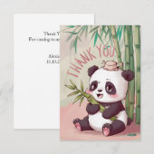 Dreamy Boho Panda Dankeskarte (Vorne/Hinten)