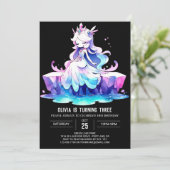 Dreamy Boho Princess Birthday Einladung (Stehend Vorderseite)