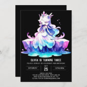 Dreamy Boho Princess Birthday Einladung (Vorne/Hinten)