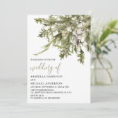 Dreamy Boho Watercolor Winter Wedding Einladung (Stehend Vorderseite)