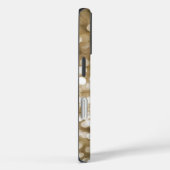 Dreamy Bokeh Gold Glitzer Letter P Monogram Black Case-Mate iPhone Hülle (Rückseite / Rechts)