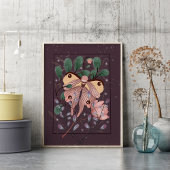 Dreamy Botanical Moth Affirmation Poster