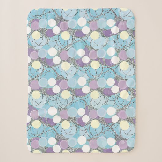 Dreamy Bubble Clouds Luxury Sherpa Blanket Sherpadecke (Vorderseite)