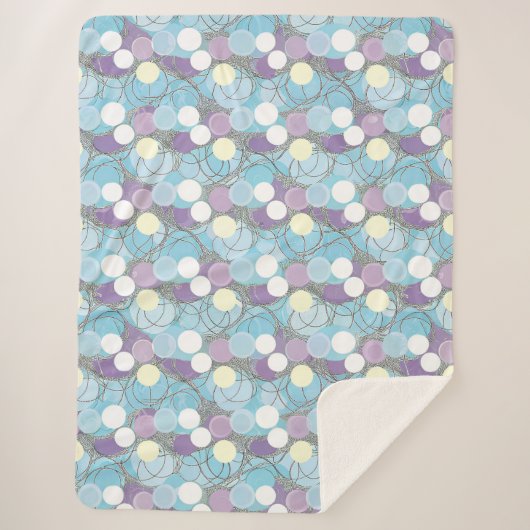 Dreamy Bubble Clouds Sherpa Fleece Blanket Sherpadecke (Vorderseite)