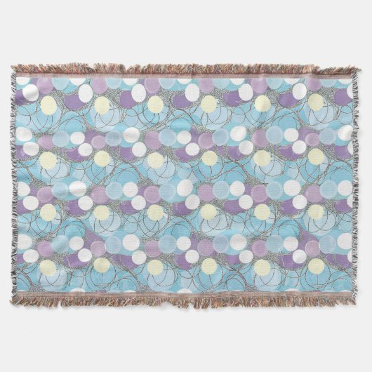 Dreamy Bubble Clouds Woven Throw Blanket Decke (Vorderseite)