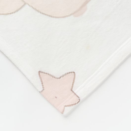 Dreamy Bunny Clouds Baby Blanket | Sleeping Bunny Fleecedecke (Ecke)