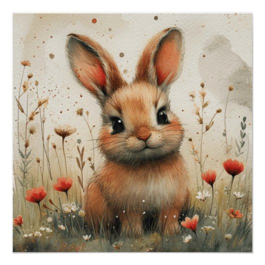 Dreamy Bunny: Ein bisschen Whimsy Bunny Poster (Vorderseite)