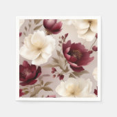 Dreamy Burgundy Blume Serviette (Vorderseite)