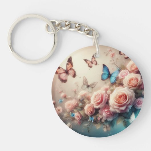Dreamy Butterfells und Rose Schlüsselanhänger (Vorderseite)