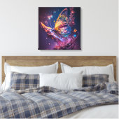 Dreamy Butterfly Canvas Print Leinwanddruck (Insitu (Schlafzimmer))