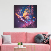 Dreamy Butterfly Canvas Print Leinwanddruck (Insitu (Wohnzimmer))