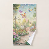 Dreamy Butterfly Garden Path - Verzauberter Garten Badhandtuch Set (Handtuch)