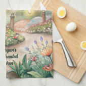 Dreamy Butterfly Garden Path - Verzauberter Garten Geschirrtuch (Viertel Falte)