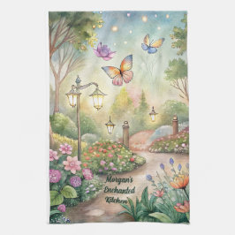 Dreamy Butterfly Garden Path - Verzauberter Garten Geschirrtuch