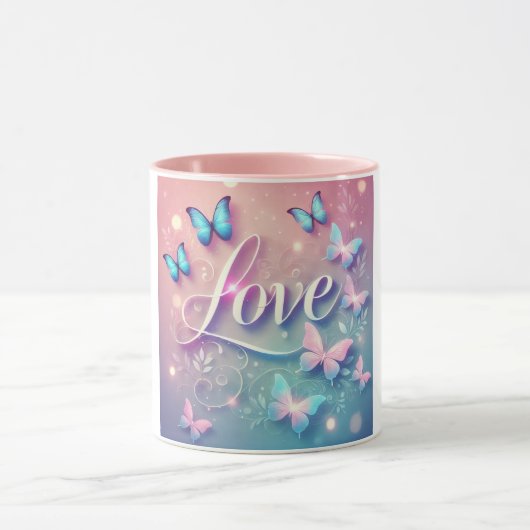 Dreamy Butterfly Liebe Glow Tasse (Zentrum)
