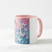 Dreamy Butterfly Liebe Glow Tasse (VorderseiteRechts)