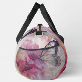 Dreamy Butterfly mit rosafarbenen Blume Duffle Bag (Rechts)