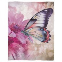 Dreamy Butterfly mit rosafarbenen Blume