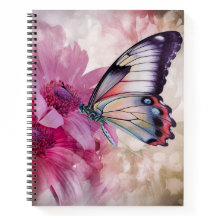 Dreamy Butterfly mit rosafarbenen Blume