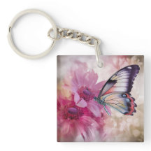 Dreamy Butterfly mit rosafarbenen Blume