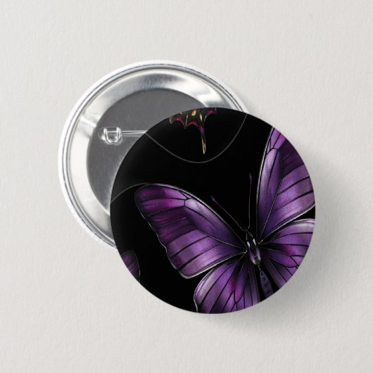 Dreamy Butterfly Pattern Button (Vorne & Hinten)